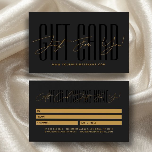 Modern script typography business gift card  (Subido por el creador)