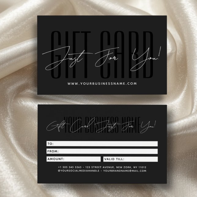 Modern script typography business gift card  (Subido por el creador)