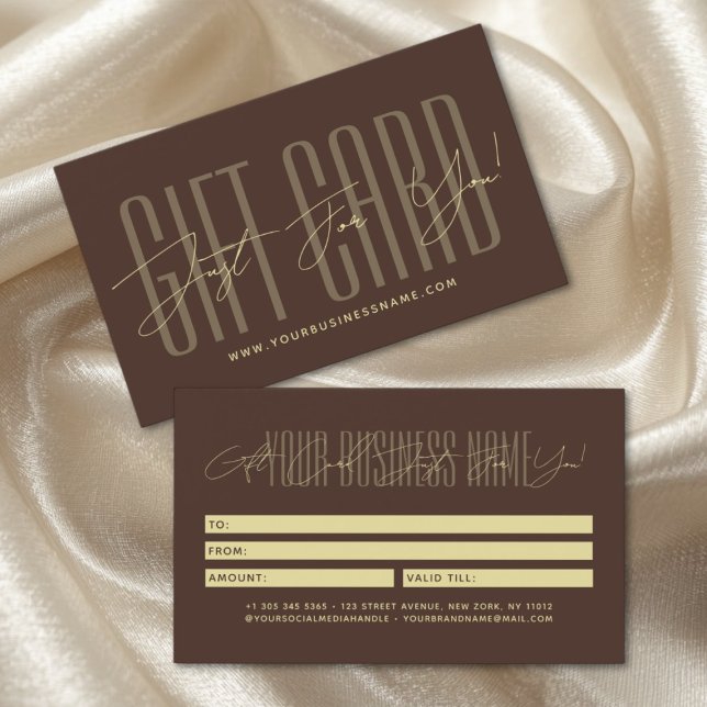 Modern script typography business gift card  (Subido por el creador)