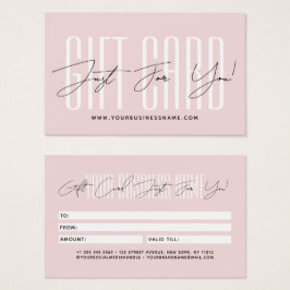 Modern script typography business gift card 