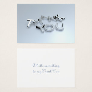 Modern Silver Mini tarjetas de agradecimiento paqu