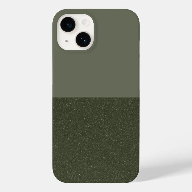 Modern Split Moss Green iPhone 14 Funda - Personal (Reverso )