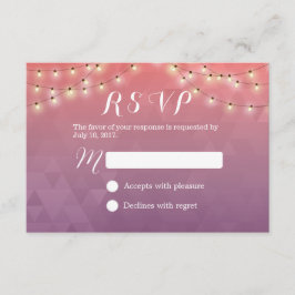 Modern String Lights Elegant Wedant RSVP