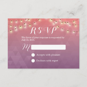 Modern String Lights Elegant Wedant RSVP