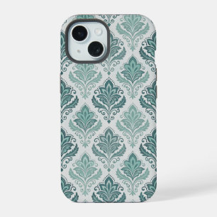 Modern Teal Nordic Damask