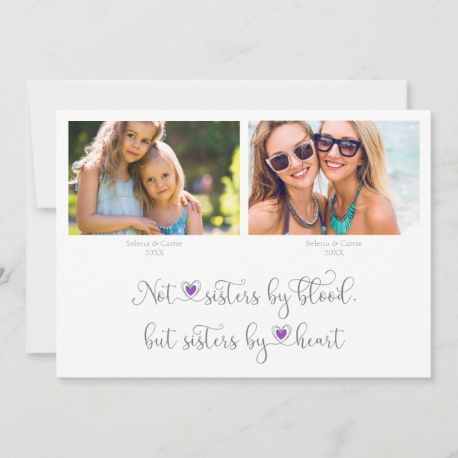 Modern Then and Now Photo Bridesmaid Proposal Card (Anverso)