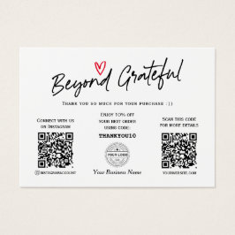 Modern Trendy Calligraphy QR code Gift certificate