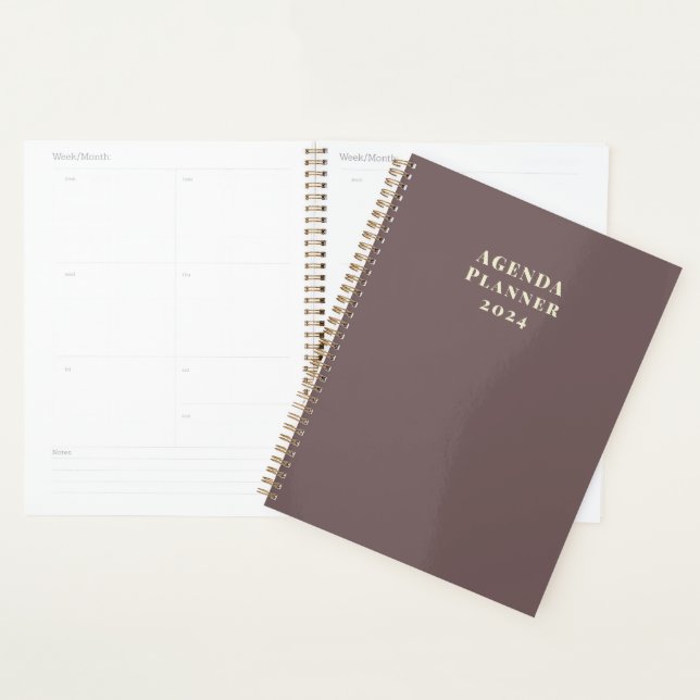 Modern Trendy Gold Agenda Planner 2024 (Demostración)