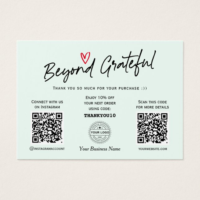 Modern Trendy Script QR code gift certificate card (Frente)