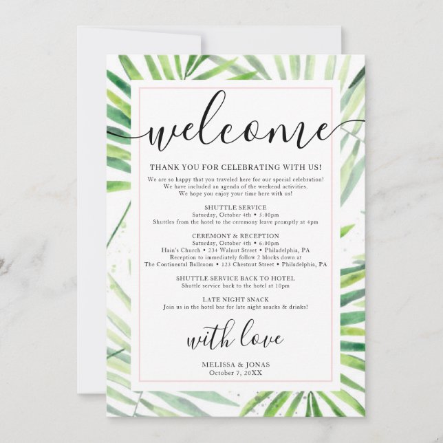 modern tropical calligraphy Invitation from the re (Anverso)
