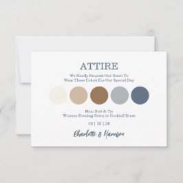 Modern Wedding Attire Dress Code Enclosure Card