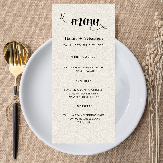 Modern  Wedding Menu (Subido por el creador)