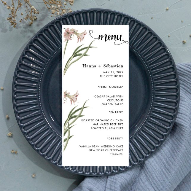 Modern  Wedding Menu (Subido por el creador)