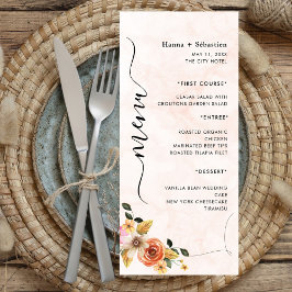 Modern Wedding Menu