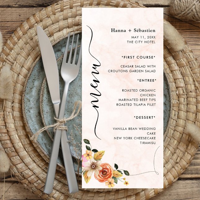 Modern  Wedding Menu (Subido por el creador)