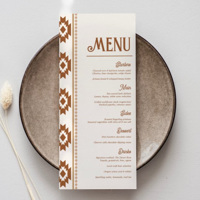 Modern Western Wedding Menu (Subido por el creador)