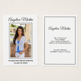 Modern White Graduation Vertical Photo Profile