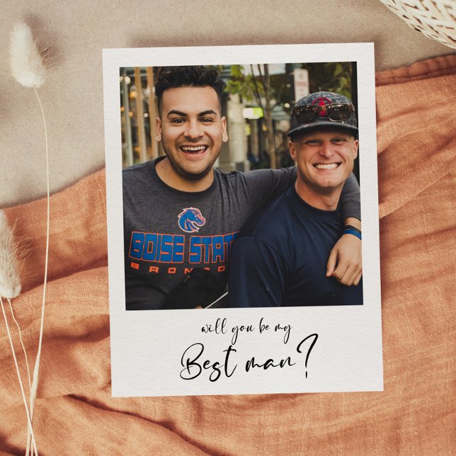Modern Will you be my best man photo card (Subido por el creador)
