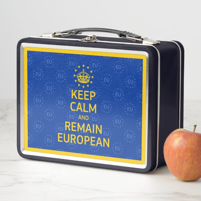 Modern Yellow Blue Keep Calm Crown Europe Vector (In situ)