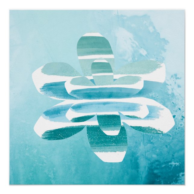 Modern Zen Blue Poster – Minimal Abstract Wall Art (Anverso)