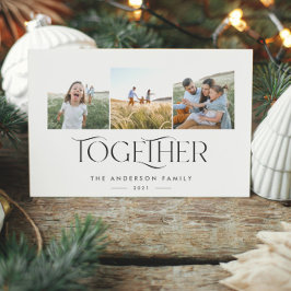 Moderna 3 foto azul simple y tipografía conjunta