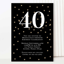 Moderna 40.ª Invitación a la fiesta de cumpleaños