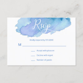 Moderna acuarela Azul Verde azulado Turquesa RSVP 