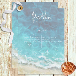 Moderna acuarela Boda de la playa y la recepción m