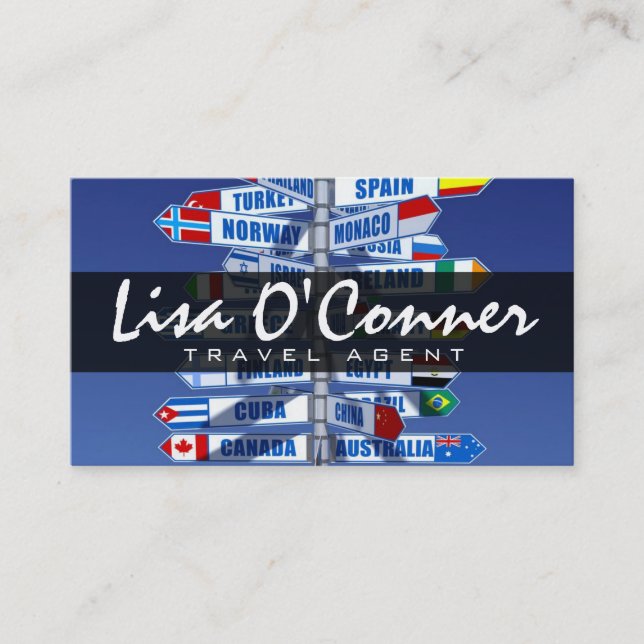 Moderna agencia de viajes tarjeta de visita de emp (Anverso)