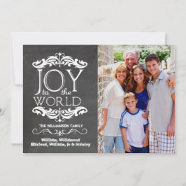 Moderna Alegría De Chalkboard A La Tarjeta Fotográ