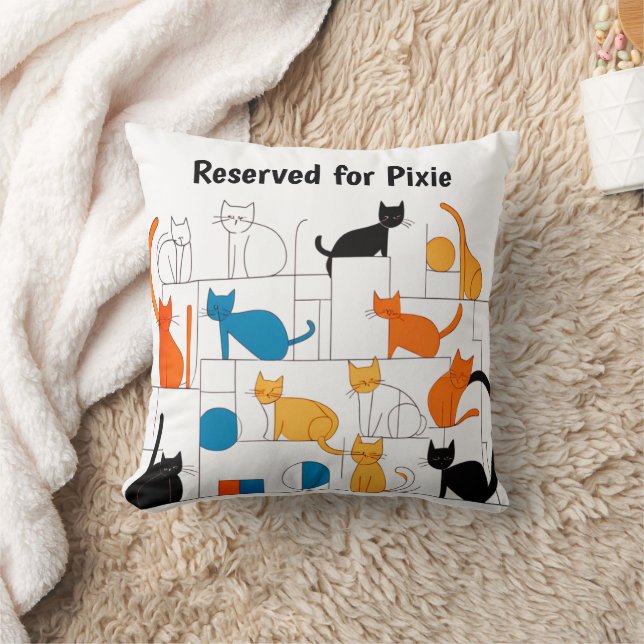 Moderna almohada de esquina de gato Personalizado  (Manta)