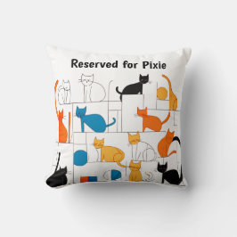 Moderna almohada de esquina de gato Personalizado 