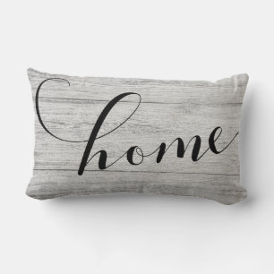 Moderna almohada de hogar con aspecto de madera