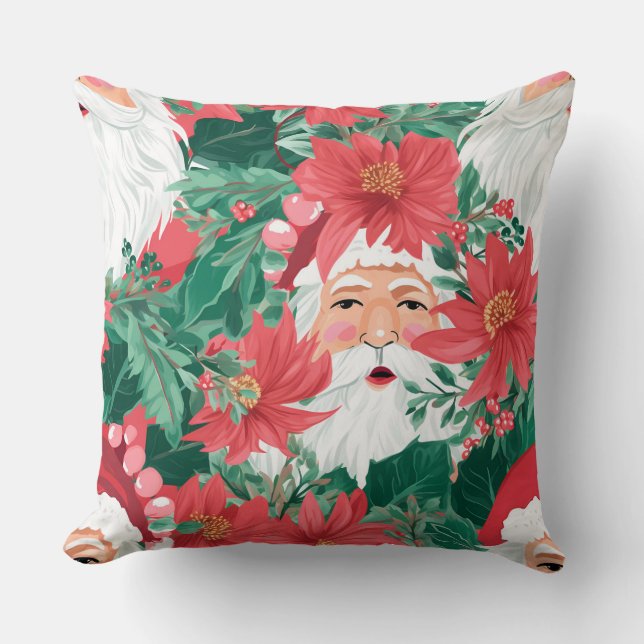 Moderna almohada de invierno con copo de nieve - N (Anverso)