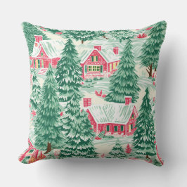 Moderna almohada de invierno con copo de nieve - N