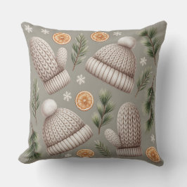 Moderna almohada de invierno con copo de nieve - N