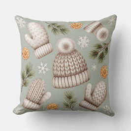 Moderna almohada de invierno con copo de nieve - N