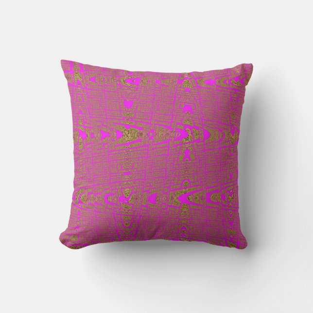 Moderna almohada de trama de onda de leopardo rosa (Anverso)