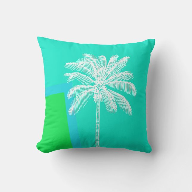 Moderna almohada tropical de palma (Anverso)