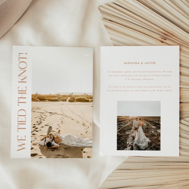 Moderna Anuncio de Boda 'Nos Casamos' con 2 Fotos (Subido por el creador)