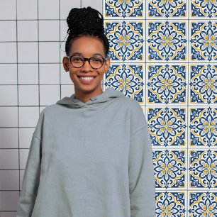 Moderna Azulejo Azul Amarillo Portugal Lisboa