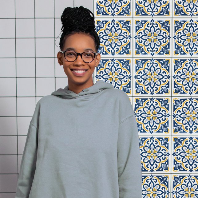 Moderna Azulejo Azul Amarillo Portugal Lisboa (Subido por el creador)