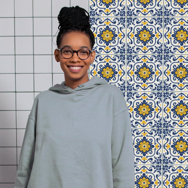 Moderna Azulejo Azul Amarillo Portugal Lisboa (Subido por el creador)