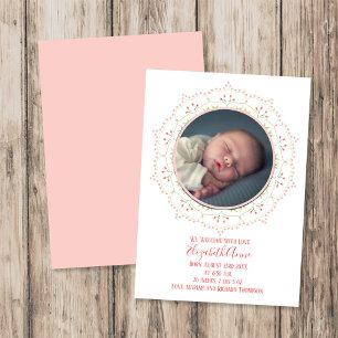 Moderna Baby Girl Rubor Rosa Simple Elegante