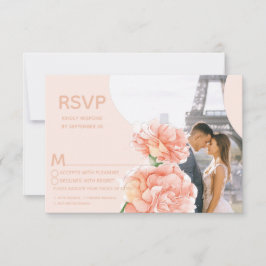 Moderna Boda Floral RSVP Comal Choice Photo