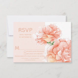 Moderna Boda Floral RSVP Comida
