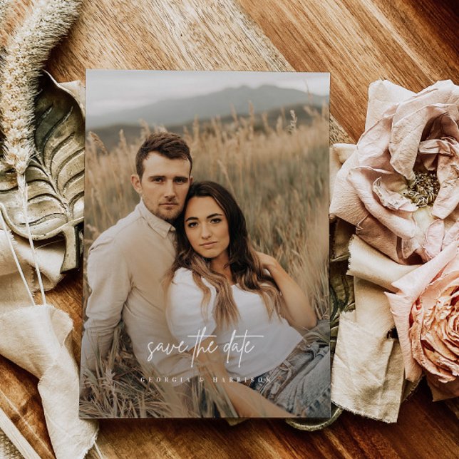 Moderna Boda Fotográfica Guardar La Invitación De  (Subido por el creador)