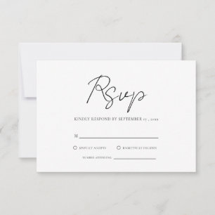 Moderna boda Minimalista RSVP