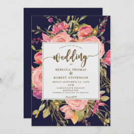 moderna boho salvaje invitación a la boda de flore