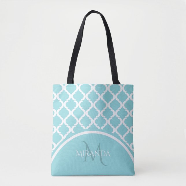 Moderna Bolsa de mano Gran Azul Cuatrefoil con Mon (Anverso)